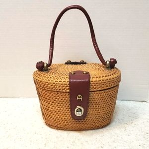 Vintage Etienne Aigner Basket Handbag